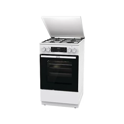 Gorenje GK5C42WJ fehér, szabadonálló, gáz, kombinált, főzőzóna: 4, sütő:62L, grill, tűzhely (Újszerű)