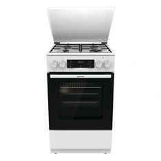 Gorenje GK5C42WJ fehér, szabadonálló, gáz, kombinált, főzőzóna: 4, sütő:62L, grill, tűzhely (Újszerű)