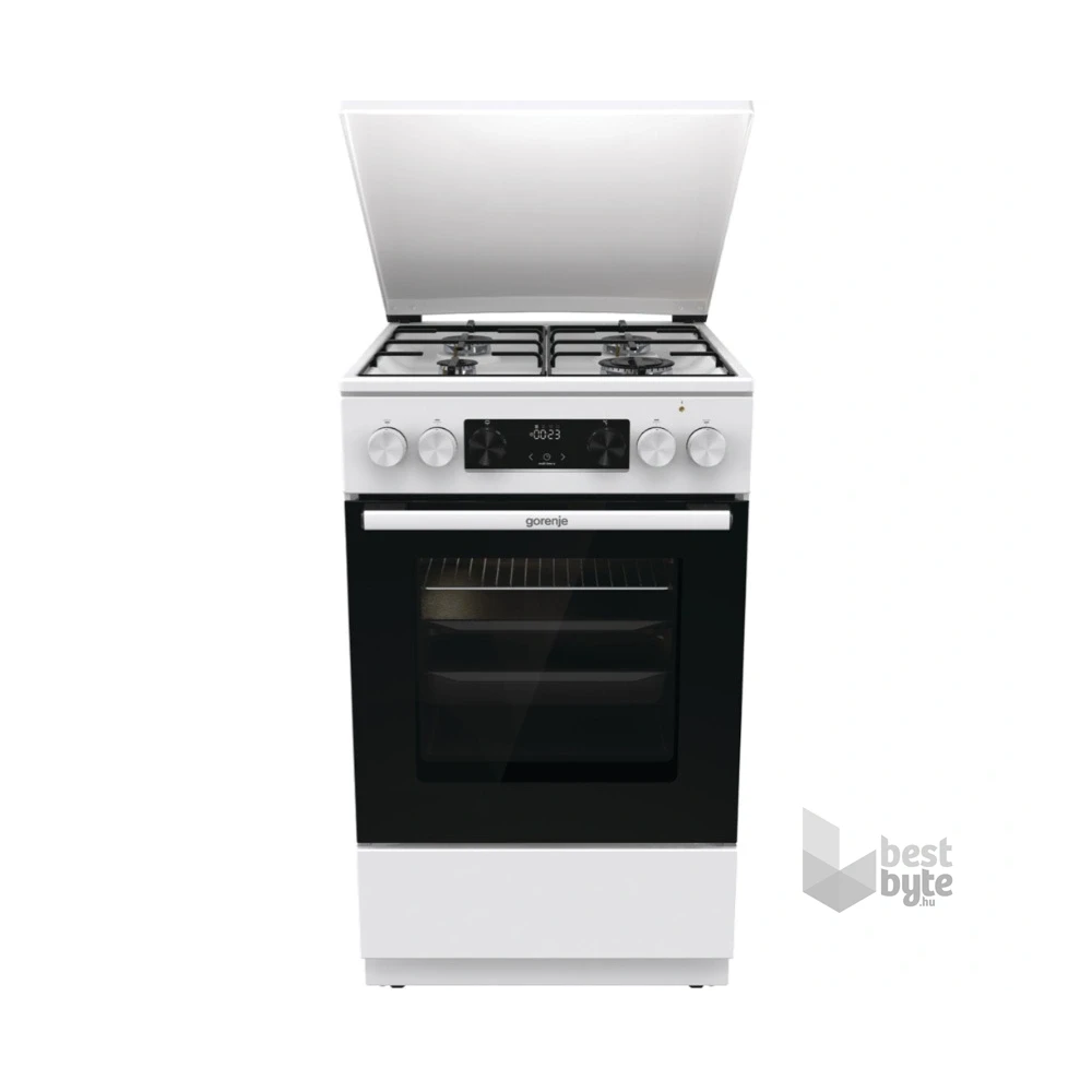 Gorenje GK5C42WJ fehér, szabadonálló, gáz, kombinált, főzőzóna: 4, sütő:62L, grill, tűzhely (Újszerű)