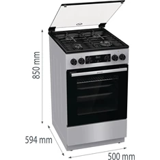 Gorenje GK5C62SH inox kombinált tűzhely