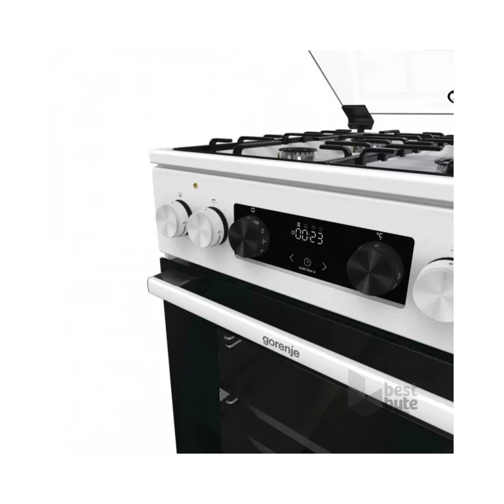 Gorenje GK5C62WH fehér, szabadonálló, gáz, kombinált, főzőzóna: 4, sütő:77L, grill, tűzhely