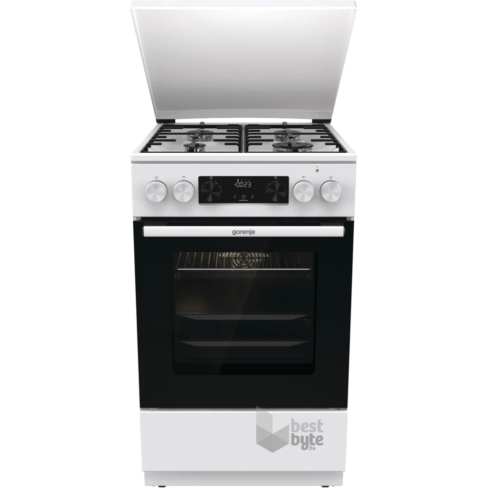 Gorenje GK5C64WH fehér, szabadonálló, gáz, kombinált, főzőzóna: 4, sütő:70L, grill, tűzhely