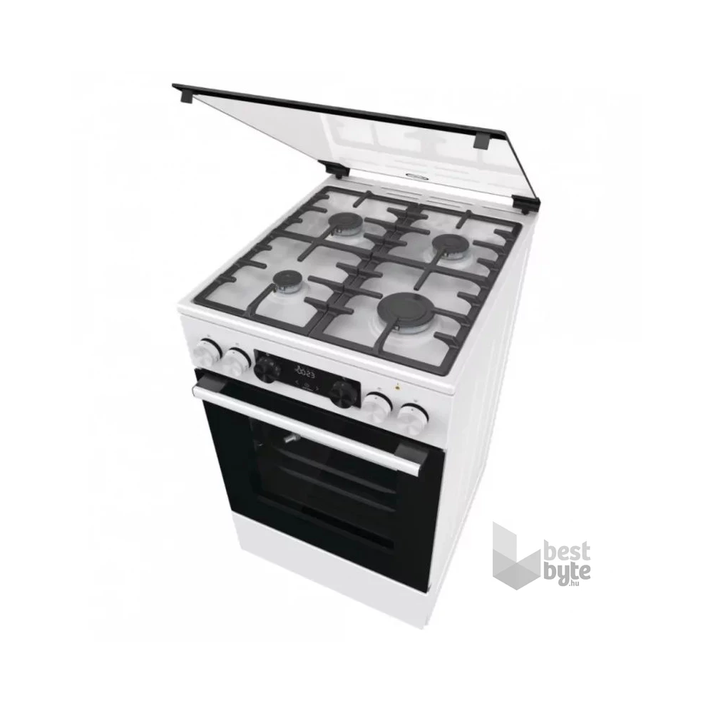 Gorenje GKS5C70WF fehér, szabadonálló, gáz, kombinált, főzőzóna: 4, sütő:70L, grill, tűzhely