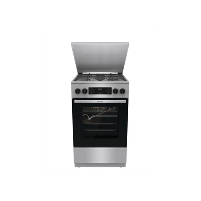 Gorenje GKS5C71XF Inox, szabadonálló, gáz, kombinált, főzőzóna: 4, sütő:70L, grill, tűzhely