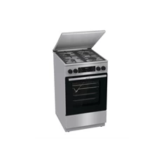 Gorenje GKS5C71XF Inox, szabadonálló, gáz, kombinált, főzőzóna: 4, sütő:70L, grill, tűzhely