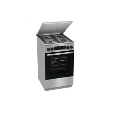 Gorenje GKS5C71XF Inox, szabadonálló, gáz, kombinált, főzőzóna: 4, sütő:70L, grill, tűzhely
