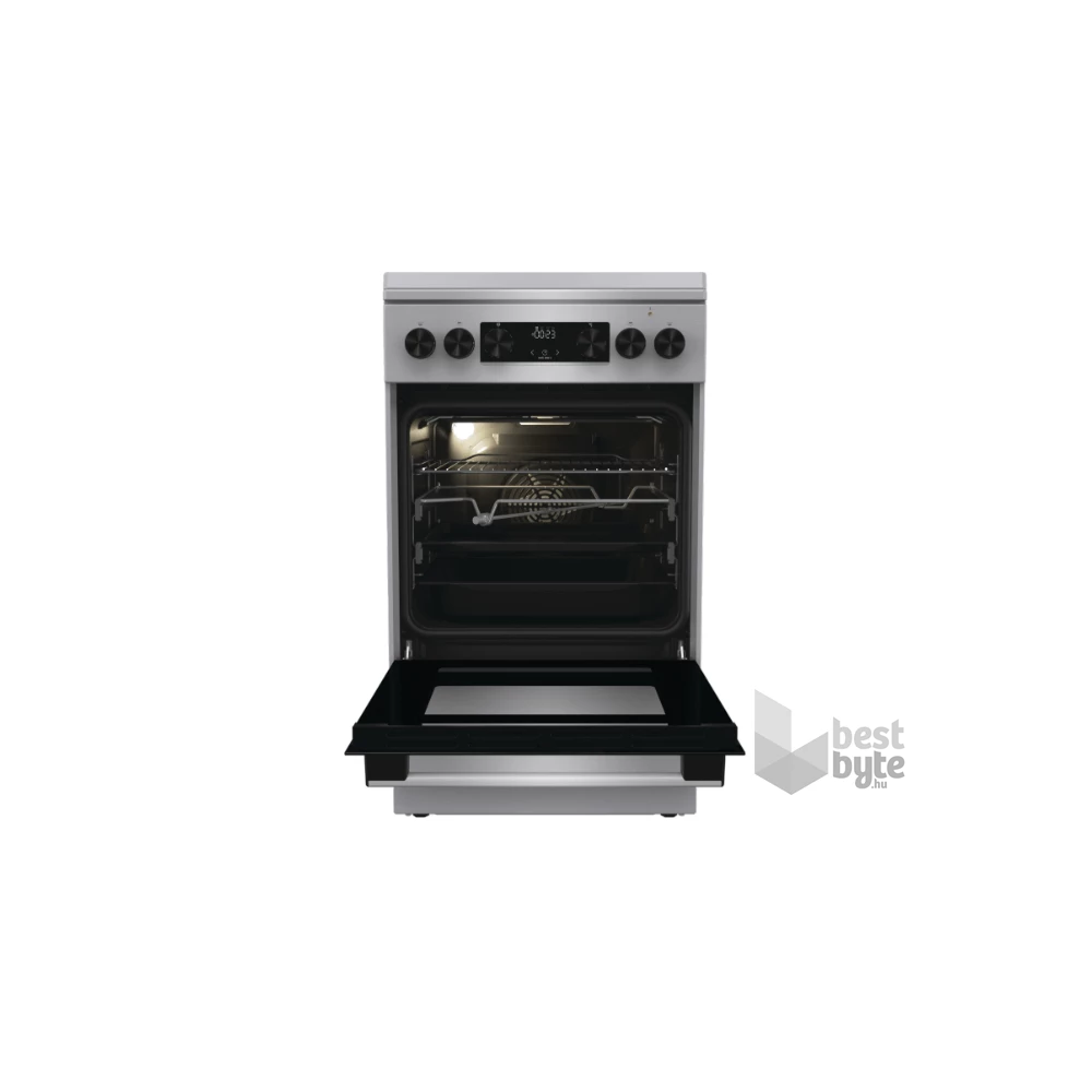 Gorenje GKS5C71XF Inox, szabadonálló, gáz, kombinált, főzőzóna: 4, sütő:70L, grill, tűzhely