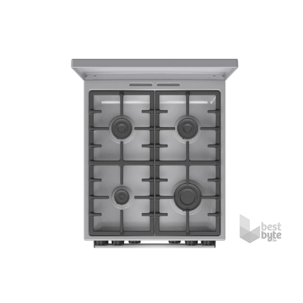 Gorenje GKS5C71XF Inox, szabadonálló, gáz, kombinált, főzőzóna: 4, sütő:70L, grill, tűzhely