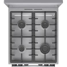Gorenje GKS5C71XF Inox, szabadonálló, gáz, kombinált, főzőzóna: 4, sütő:70L, grill, tűzhely