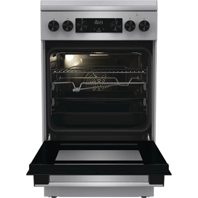 Gorenje GKS5C71XF Inox, szabadonálló, gáz, kombinált, főzőzóna: 4, sütő:70L, grill, tűzhely