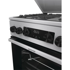 Gorenje GKS5C71XF Inox, szabadonálló, gáz, kombinált, főzőzóna: 4, sütő:70L, grill, tűzhely