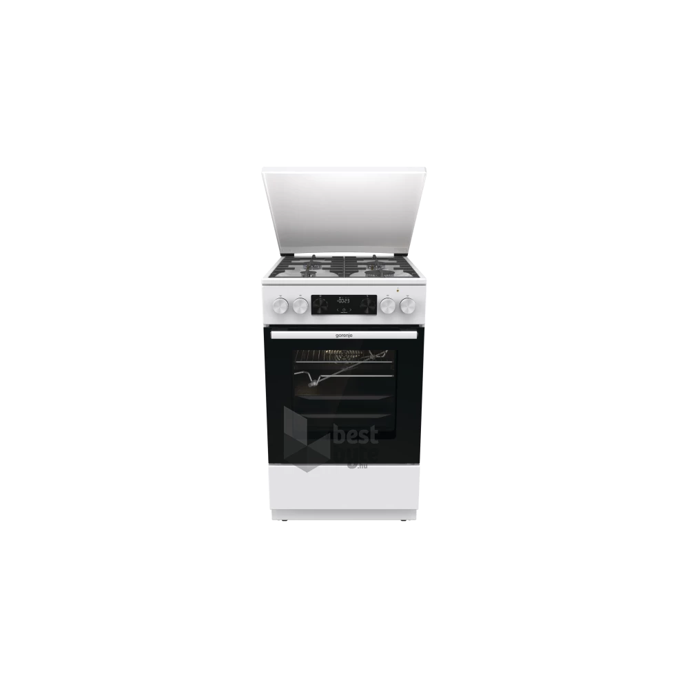 Gorenje GKS5C72WF fehér, szabadonálló, gáz, kombinált, főzőzóna: 4, sütő:70L, grill, tűzhely