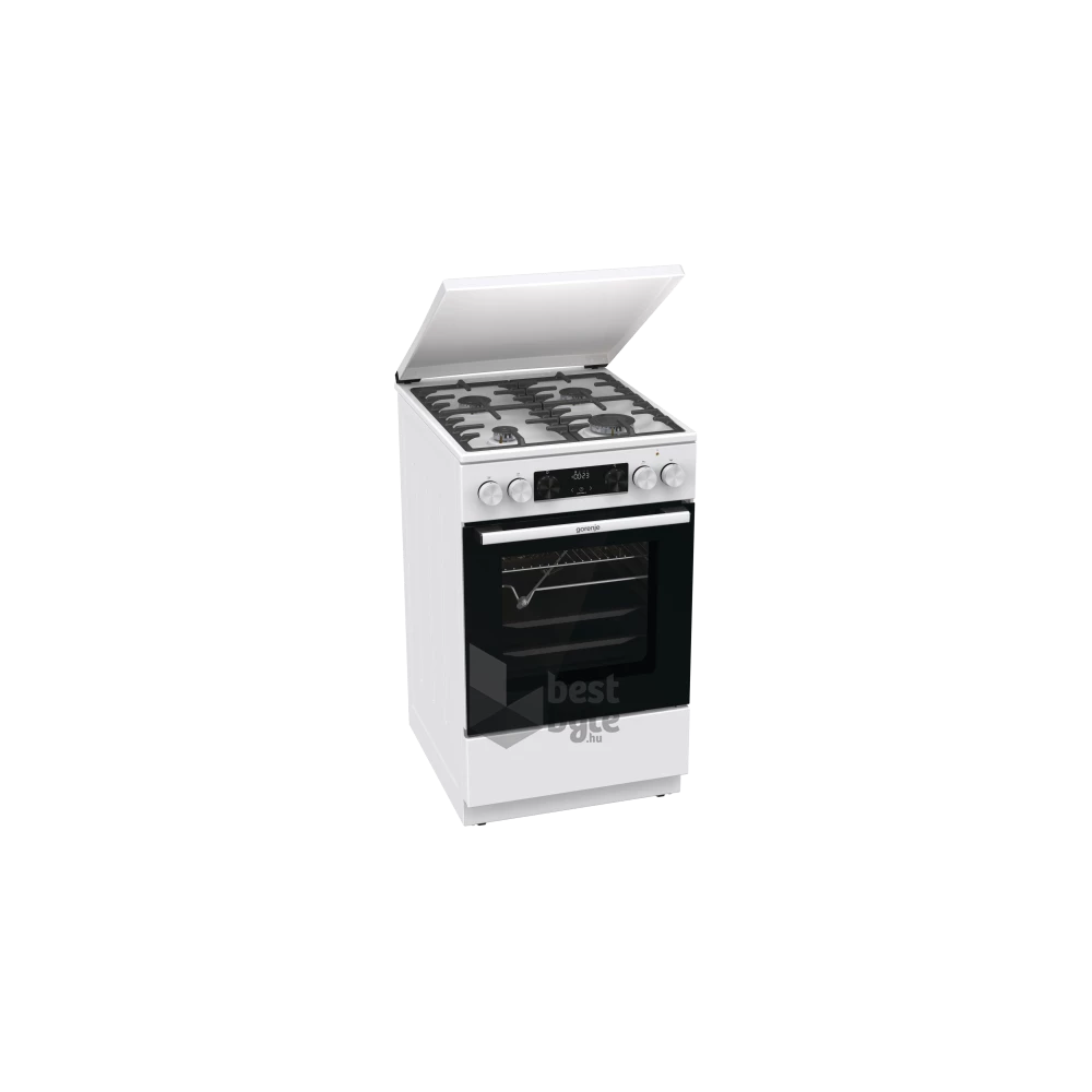 Gorenje GKS5C72WF fehér, szabadonálló, gáz, kombinált, főzőzóna: 4, sütő:70L, grill, tűzhely