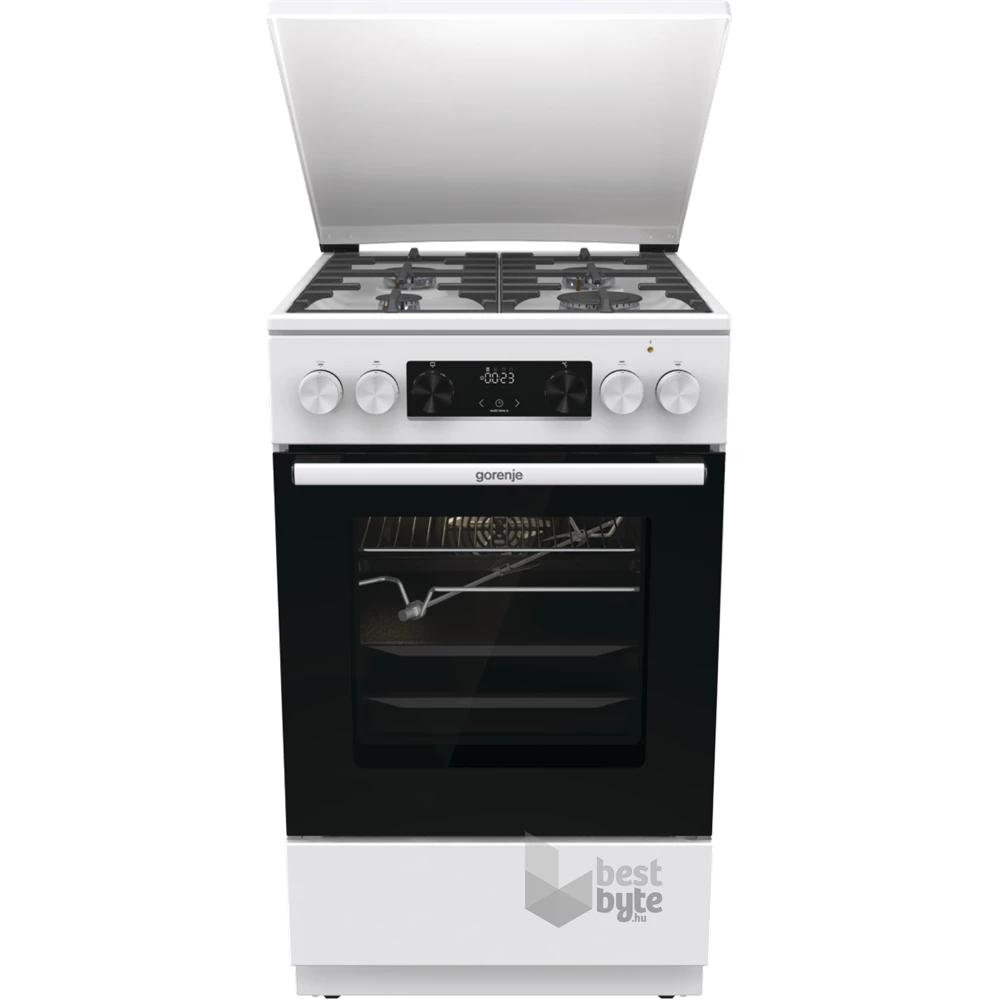 Gorenje GKS5C72WF fehér, szabadonálló, gáz, kombinált, főzőzóna: 4, sütő:70L, grill, tűzhely