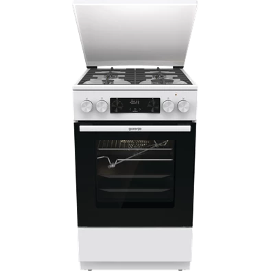 Gorenje GKS5C72WF fehér, szabadonálló, gáz, kombinált, főzőzóna: 4, sütő:70L, grill, tűzhely