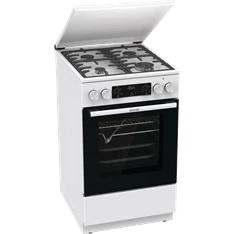 Gorenje GKS5C72WF fehér, szabadonálló, gáz, kombinált, főzőzóna: 4, sütő:70L, grill, tűzhely