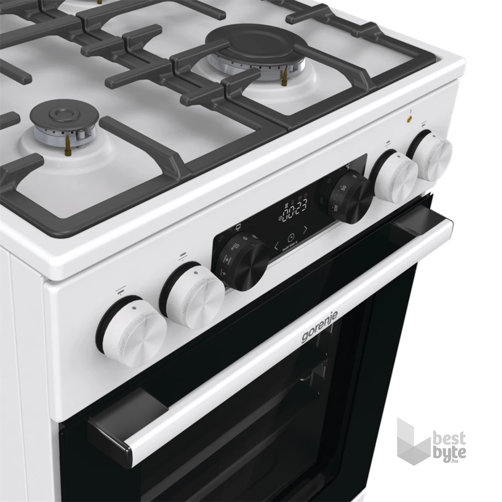 Gorenje GKS5C72WF fehér, szabadonálló, gáz, kombinált, főzőzóna: 4, sütő:70L, grill, tűzhely