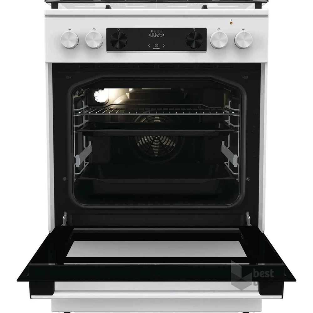 Gorenje GKS6C70WF fehér, szabadonálló, gáz, kombinált, főzőzóna: 4, sütő:71L, grill, tűzhely