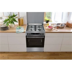 Gorenje GKS6C71XF Inox, szabadonálló, gáz, kombinált, főzőzóna: 4, sütő:71L, grill, tűzhely