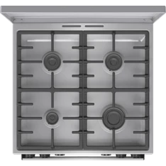Gorenje GKS6C71XF Inox, szabadonálló, gáz, kombinált, főzőzóna: 4, sütő:71L, grill, tűzhely