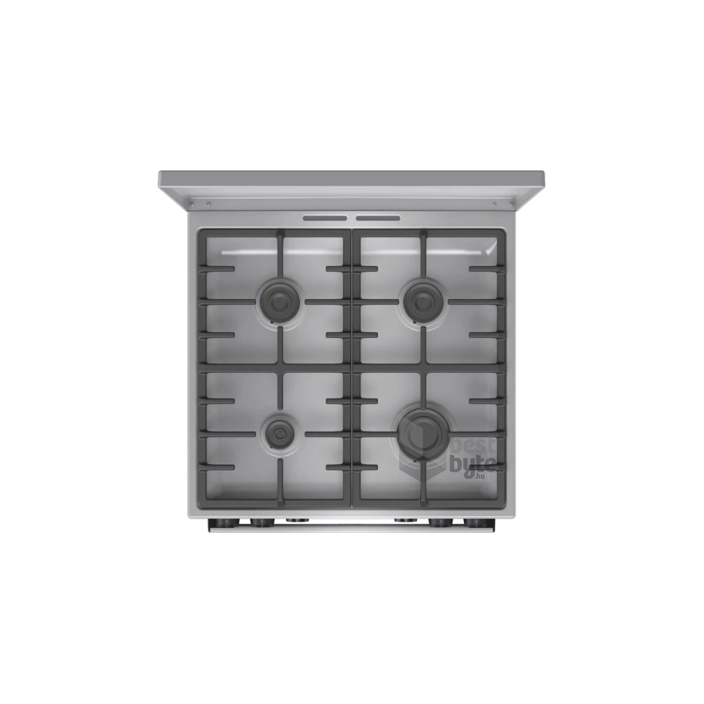 Gorenje GKS6C71XF Inox, szabadonálló, gáz, kombinált, főzőzóna: 4, sütő:71L, grill, tűzhely