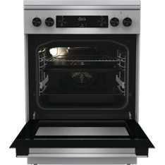 Gorenje GKS6C71XF Inox, szabadonálló, gáz, kombinált, főzőzóna: 4, sütő:71L, grill, tűzhely