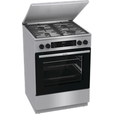 Gorenje GKS6C71XF Inox, szabadonálló, gáz, kombinált, főzőzóna: 4, sütő:71L, grill, tűzhely