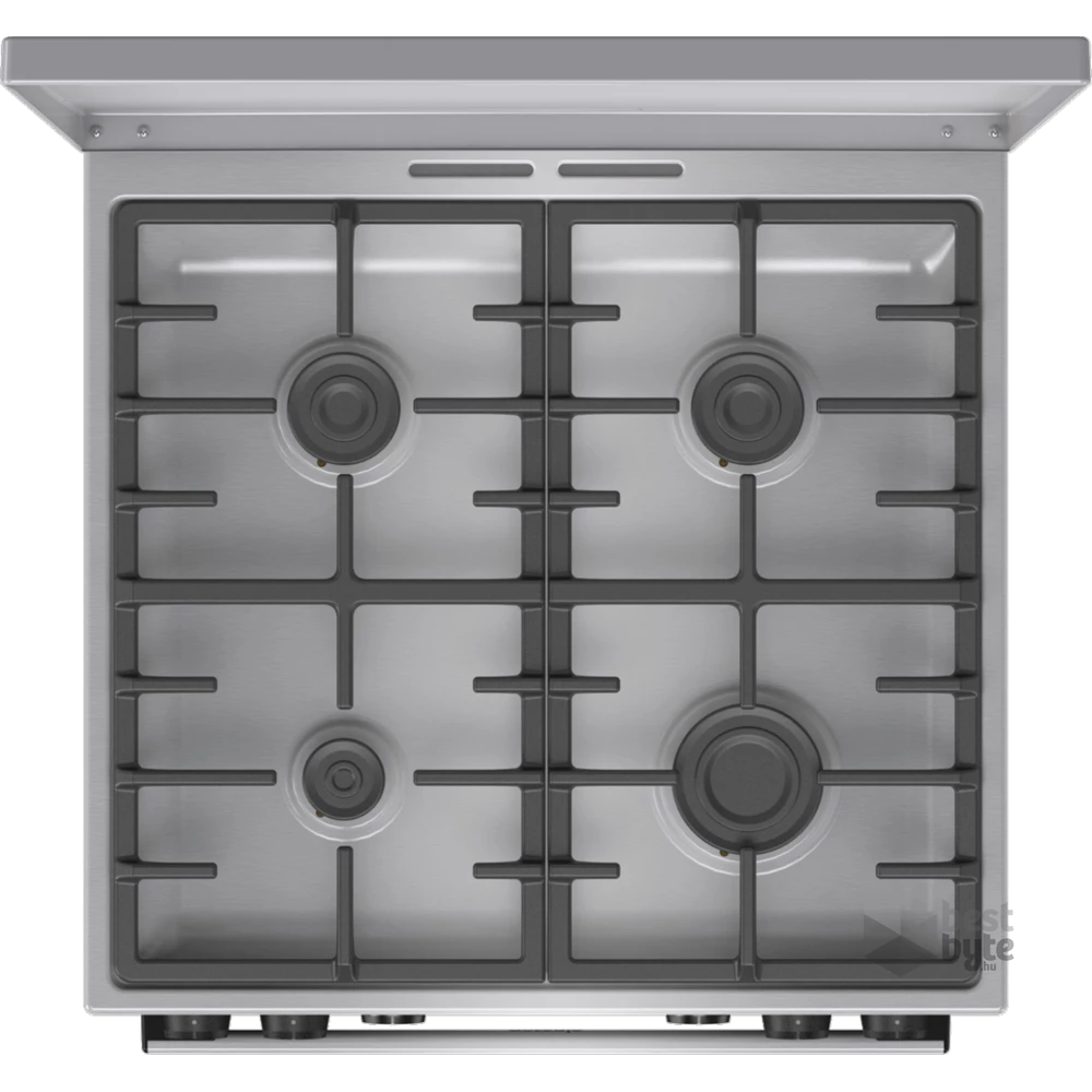 Gorenje GKS6C71XF Inox, szabadonálló, gáz, kombinált, főzőzóna: 4, sütő:71L, grill, tűzhely