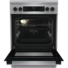 Gorenje GKS6C71XF Inox, szabadonálló, gáz, kombinált, főzőzóna: 4, sütő:71L, grill, tűzhely