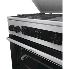 Gorenje GKS6C71XF Inox, szabadonálló, gáz, kombinált, főzőzóna: 4, sütő:71L, grill, tűzhely