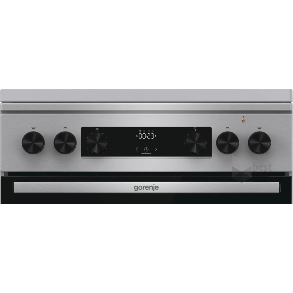 Gorenje GKS6C71XF Inox, szabadonálló, gáz, kombinált, főzőzóna: 4, sütő:71L, grill, tűzhely