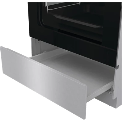 Gorenje GKS6C71XF Inox, szabadonálló, gáz, kombinált, főzőzóna: 4, sütő:71L, grill, tűzhely