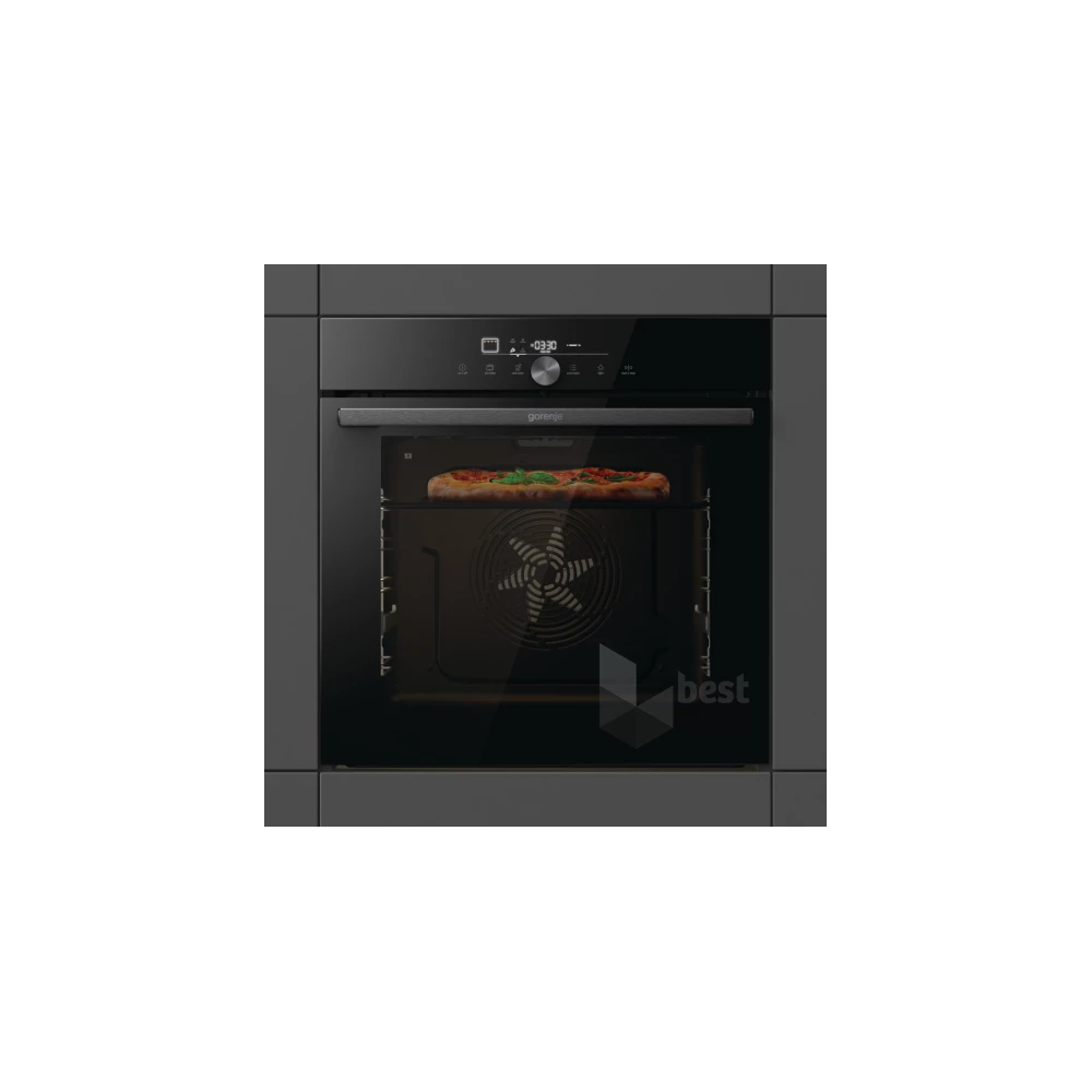 Gorenje GO66E PIZZA350C fekete, beépíthető, sütőtér: 77L, sütő
