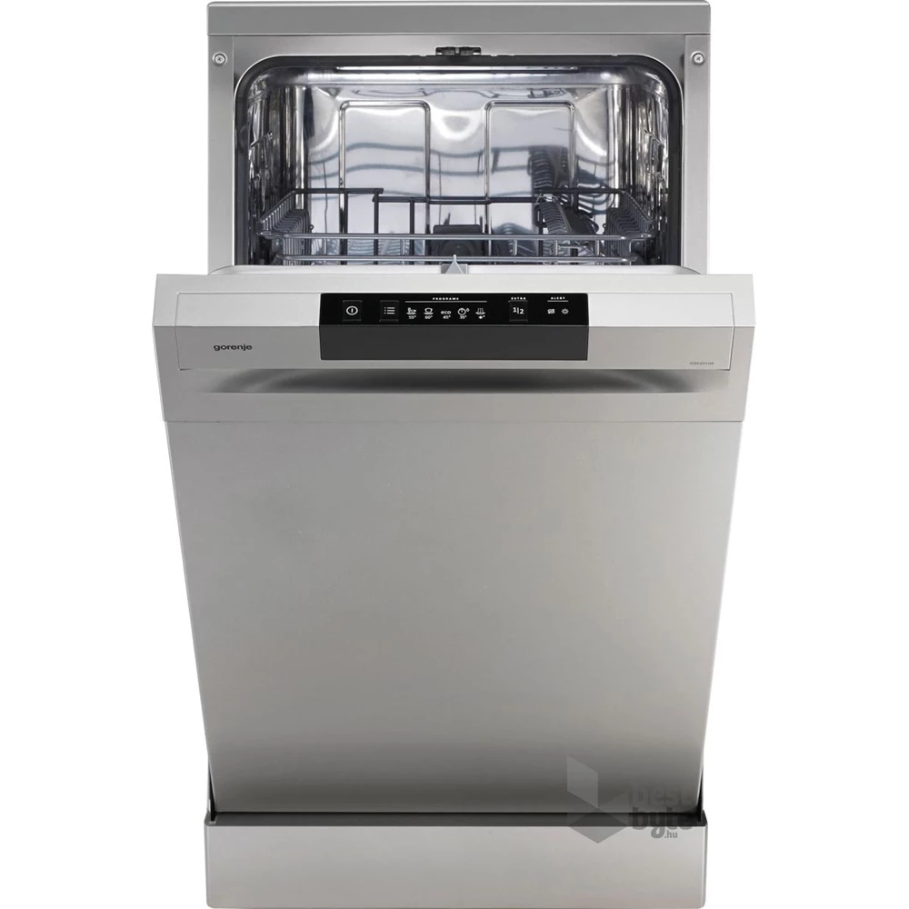 Gorenje GS520E15S inox, programok száma: 5, keskeny szabadonálló, 9 terítékes mosogatógép 