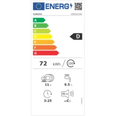 Gorenje GS541D10W programok száma: 5, keskeny szabadonálló, 11 terítékes mosogatógép (Újszerű)