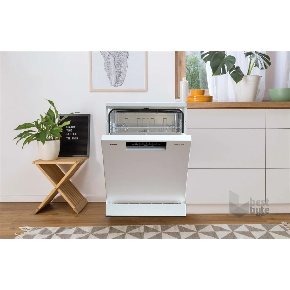 Gorenje GS642E90W fehér, programok száma: 6, szabadonálló, 13 terítékes mosogatógép 
