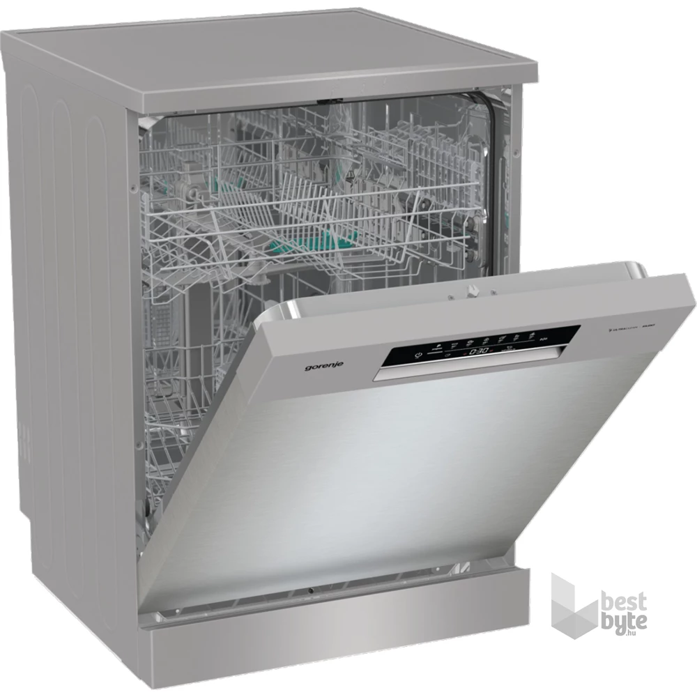 Gorenje GS642E90X ezüst, programok száma: 6, szabadonálló, 13 terítékes mosogatógép 
