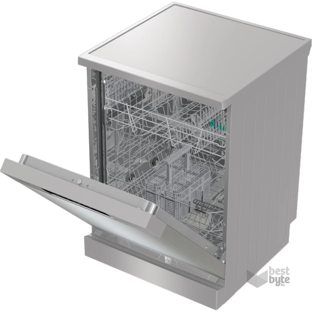Gorenje GS642E90X ezüst, programok száma: 6, szabadonálló, 13 terítékes mosogatógép 