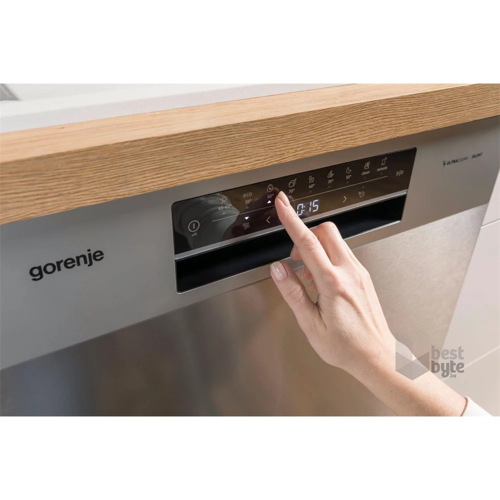Gorenje GS642E90X ezüst, programok száma: 6, szabadonálló, 13 terítékes mosogatógép 