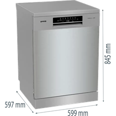 Gorenje GS643E90X inox, programok száma: 6, szabadonálló, 16 terítékes mosogatógép 