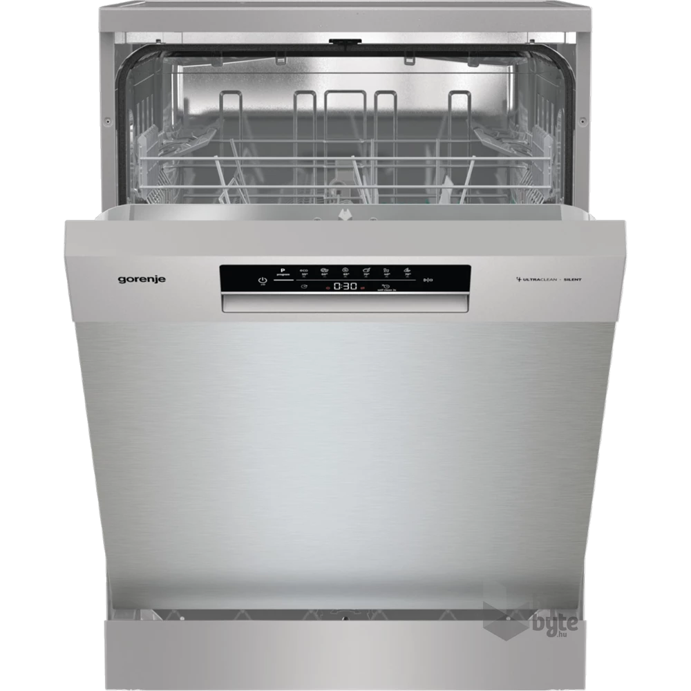 Gorenje GS643E90X inox, programok száma: 6, szabadonálló, 16 terítékes mosogatógép 