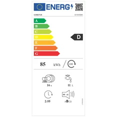 Gorenje GV16D beépíthető 16 terítékes mosogatógép