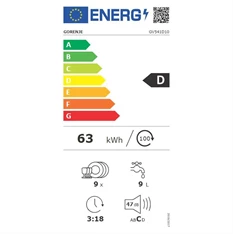 Gorenje GV541D10 beépíthető mosogatógép