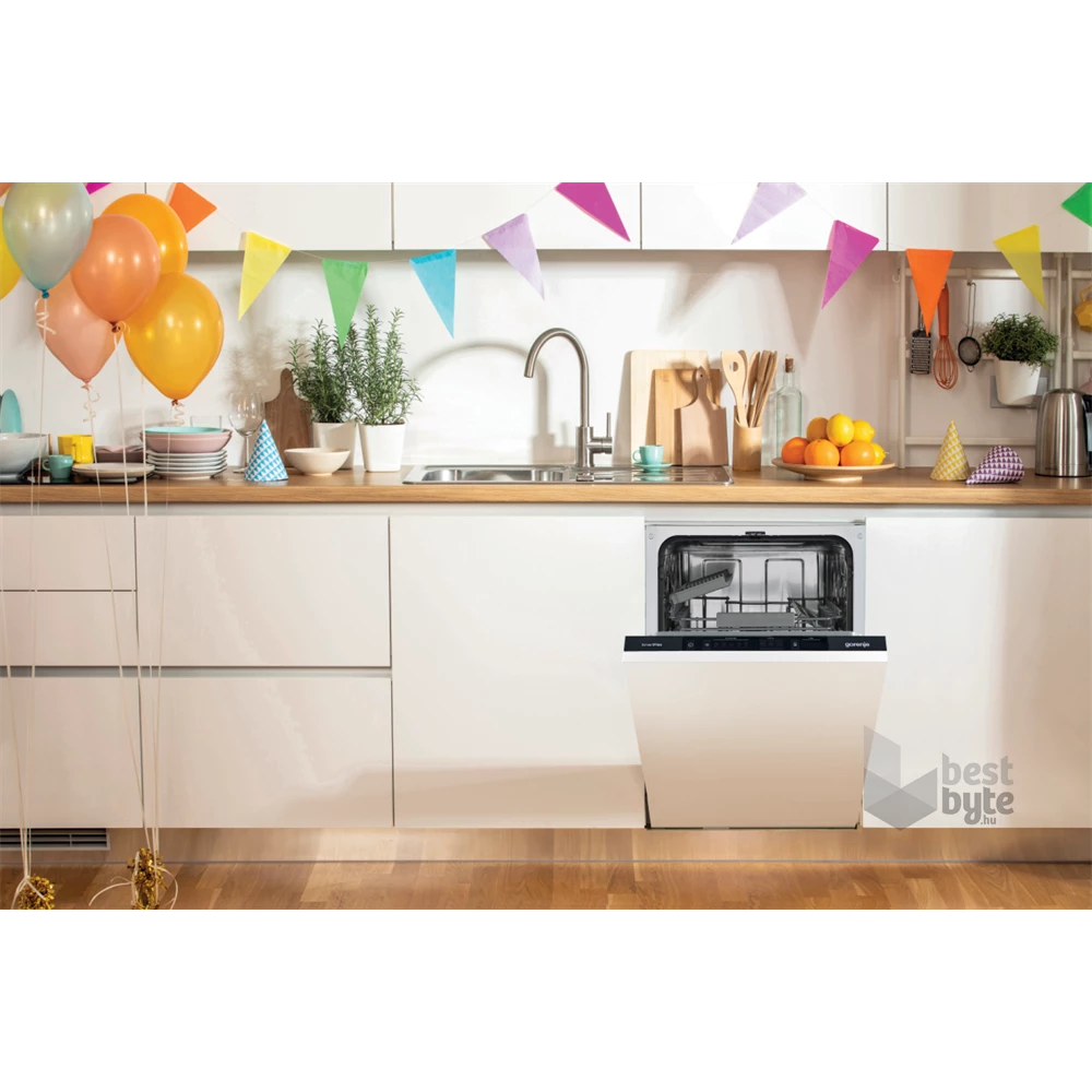 Gorenje GV541D10 programok száma: 5, keskeny beépíthető, 9 terítékes mosogatógép 
