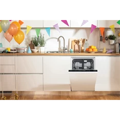 Gorenje GV583C10 fehér, programok száma: 5, keskeny beépíthető, 10 terítékes mosogatógép 