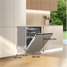 Gorenje GV642C65 programok száma: 6, beépíthető, 14 terítékes mosogatógép 