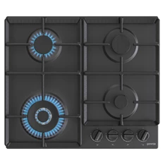Gorenje GW641BFB fekete, beépíthető, gáz, főzőzóna: 3 +1 wok égőfej, beépíthető méret: 56cm, főzőlap