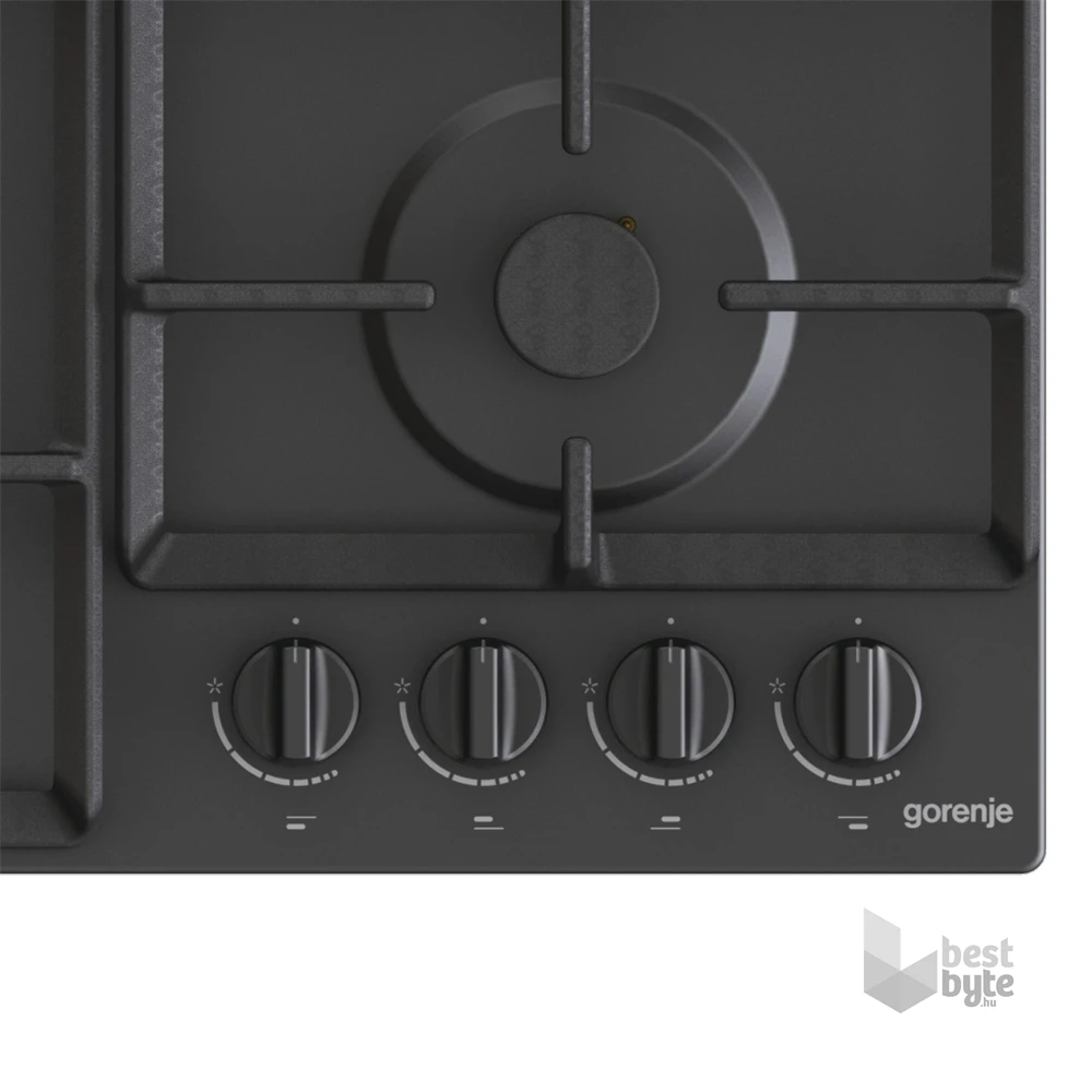 Gorenje GW641BFB fekete, beépíthető, gáz, főzőzóna: 3 +1 wok égőfej, beépíthető méret: 56cm, főzőlap