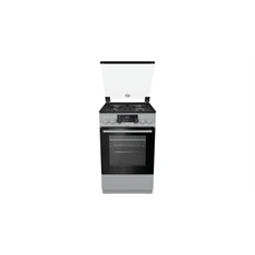 Gorenje K5341SH-B inox, szabadonálló, gáz, kombinált, főzőzóna: 4, sütő:70L, grill, tűzhely