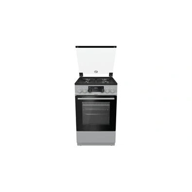 Gorenje K5341SH-B inox, szabadonálló, gáz, kombinált, főzőzóna: 4, sütő:70L, grill, tűzhely